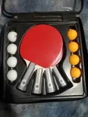 Ping Pong Paddle Set 4-Player Bundle Rackets and Balls