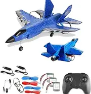 RC Plane, F-35 Jet Plane Remote Control Glider Airplanes,2 Channel 2.4GHZ Remote Control Plane Aircraft,RC Airplane Easy to Fly for Adults Beginners (Blue)