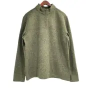 NWT APT. 9 Seriously Soft Sweater Fleece Quarter Zip Pullover Mens Large Green
