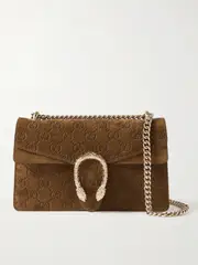 [Gucci] Gucci - Dionysus Debossed Suede Shoulder Bag - Light brown - One size One size Brown