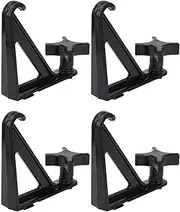 Load Stops Roof Rack Load Stops Brackets Heavy Duty Adjustable Cross Bar Load Stops for Ladder Firewood Skis Kayak Black Metal 4pcs