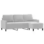 3-Seater Sofa with Footstool Settee 3-Seater Couch Lounge Sofa Velvet vidaXL