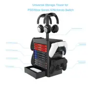 For PS5/PS4/XBOX Series Game Cartridges Storage Holder Tower Bracket Stand Shelf