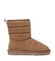 EVERAU Ugg Women Short Boots Sheepskin Wool Lining Suede Upper Water Resistant