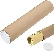 Mailing Tubes with Plastic End Caps 2x20 Inch Sturdy & Protective Poster Tubes for Shipping and Storing Posters, Prints, Artwork, or Documents