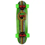 Paradise Skateboard Cruiser Complete Rasta Bark Green 7.25" x 28.75"