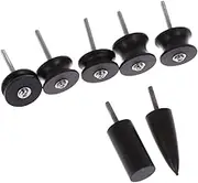 COHEALI 7PCS Ebony Leather Burnisher Electric Polished Head Tools for DIY Crafting Durable Leather Drill Kit for Smooth Finishing and Edging