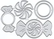 DzIxY Round Candy Metal Cutting Dies for Clear Stamps and Metal Cutting Dies Sets for Card Making Scrapbooking Paper Supplies Seals Storage Pockets