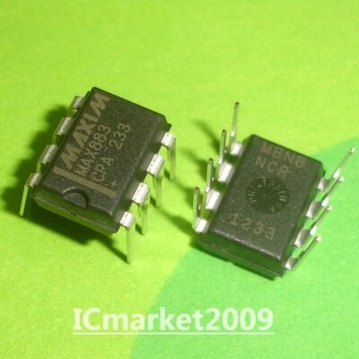 2 PCS MAX883CPA DIP-8 MAX883 Low-Dropout, Low IQ, 200mA Linear Regulators Chip
