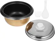 1 Set Rice Cooker Liner Basmati Cookware Cookers Airtight Pots Pans Appliances Wok Strainer Canner Decker Multi Mitts Inner Lid Supply Elite Rice Cooker Black Golden Aluminum Alloy
