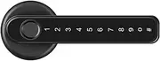 Smart Lock, Tuya Electronic Smart Door Lock with Biometric Fingerprint Password APP Key Unlock USB Emergency Charge Keyless Entry Knobs Lock,for Bedroom Hotel Office Apartment(Nero) FANDIAO