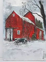 December at Virginia Hand Painted original acrylic on a canvas board