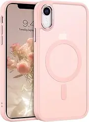 [BENTOBEN] iPhone XR Case, Magnetic Girly Skin-Friendly Touch Slim Frosted Matte Phone Cases [Compatible with Magsafe] Drop Safe Shockproof Full Body Protective Phone Cover for iPhone XR 6.1 inch, Pink
