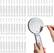 100 Pieces Mini Shower Head Cleaning Brush Multifunctional Gap Hole Anti-Clogging Nylon Pore Gap Cleaning Brush for Window Slot Phone Keyboard Car Vent Straw Bathroom Shower (White)