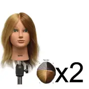 MK-333 SALONBEAUTY CELEBRITY TAMMIE MANIKIN MANNEQUIN COLOR TRAINING HUMANHAIRx2