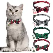 4 Pack Christmas Cat Collars,Christmas Kitten Collars with Adjustable