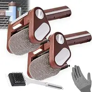 Saker Electric Grill Cleaner Bristle Free,Sakerplus Cordless Rechargeable Grill Brush,BBQ Cleaner Cleaning Power Roller with Stainless Steel Brush for Charcoal Electric Gas Grills(2PCS)