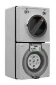 Clipsal 56-SERIES SURFACE SWITCHED SOCKET 500V 7-Pins Round GREY- 10A Or 20A