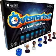 OUTSMARTED! the Live Family Quiz Show Board Game Ages 8+ for 2 to 24 Players-Au