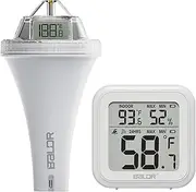Pool Thermometer Floating Easy Read Digital Swimming Pool Thermometer Wirel Water Temperature Gauge with Indoor Thermometers Floating Thermometer for Pool/Tub/Fish Tank