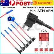 5X Mini ATM APM Blade Holder Box + 10A Fuse Add a Circuit ACU Car Piggy Back Tap