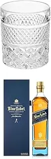 [Maxwell & Williams] Speakeasy Whisky Glass 4-Pieces Set, 320 ml Capacity with Johnnie Walker Blue Label Scotch Whisky, 700ml