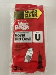 3 Royal/Dirt Devil Micro Clean Style U Upright Vacuum Bags