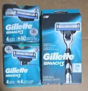 Gillette Mach3 Men's Razor 1 Handle + 9 Blade Refill Cartridges