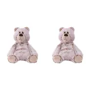 2x Mary Meyer Marshmallow Animal Teddy 33cm Soft Stuffed Plush Toy Kids 0+ Pink