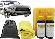 Car Cleaning Kit - Car Detail Towels Kit | Detailing Wax Solution with Storage Bag, Microfiber Towels and Sponge, Automotive Care Tools for Exterior Interior Trucks RVs Kitchen