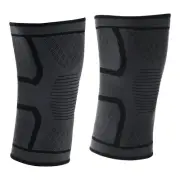 Knee Compression Sleeve, 2 Pack Nylon Knee Braces Leg Sleeve Black, Small