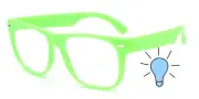 KIDS BLUE LIGHT GLASSES GREEN ANTI BLUE RAY CLEAR LENS GAMING COMPUTER W/TESTER