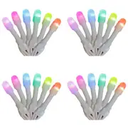 Home Heritage 7' Icicle Style Holiday Lights, App Controlled, 50 RGB LEDs 4 Pack