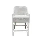 MALIBU HAMPTONS SOLID WHITE RATTAN COUNTER STOOL BAR STOOL 50x50x94