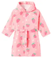 [Jellymallow] Jellymallow Strawberry printed cotton-blend terry robe Y 4/5 pink