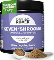 Seven Shrooms - Organic Mushroom Supplement for Dogs - Veterinarian Formulated Whole Mushroom Extract