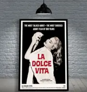 LA DOLCE VITA (1960) FRAMED MOVIE POSTER PRINT CINEMA A1 & 60X40CM