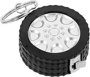 HEALSOPTHY Mini Tape Measure Keychain Heat Transfer Keyring Tire Shape Key Holder for Sewing DIY Keychain Blanks