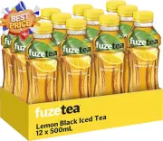 Lemon Flavoured Black Tea Multipack 12 x 500ml Bottles Refreshing Drink Pack