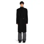 [LARDINI] Double-Breasted Wool Coat Black