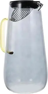 Clear Water Bottles Water Large Capacity: Borosilicate Water Coffee Kettle with Lid 1. 6L for Home Bar Restaurant Homemade Iced Tea Container Large Wine Fridge