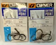 Owner 4/0 Gorilla Live Bait Hook 4 Hooks per Pack 5105-141 Set of 2 packs