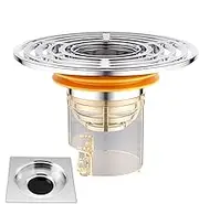 Bathroom Sink Stopper,Removable Drain Stopper Basket Floor Hair Catcher | Anti-Odor Bathtub Converter Backflow Anti-Clogging Sink Filter for Home