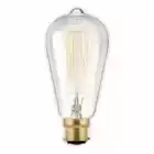 25W Vintage ST64 Carbon filament lamp B22 2700K Warm White - LUS60008