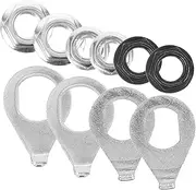 BELLIFFY 6 Sets Wheel Washers Kit for E-Bike Road Bikes Hub Nuts Fastening Flange Nuts Steel Axle Safety Kit Random Color