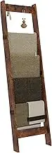 TRIFEBLE Blanket Ladder for Living Room, 6 Tier Ladder Shelf with Removable Hooks, Decorative Farmhouse Ladder Holder, Wall Leaning Holder Rack for Bathroom, Bedroom, Rustic Brown, SHLS011BU