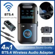 4in1 Bluetooth 5.4 Audio Adapter Wireless Receiver Transmitter MP3 3.5mm Aux