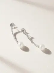 [Mikimoto] Mikimoto - 18-karat White Gold, Diamond And Pearl Earrings - One size One size White
