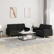 Sofa Set 2-Seater Sofa 3-Seater Couch Lounge Sofa with Armrest Fabric vidaXL