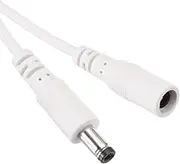 uxcell 1PCS 6.56ft White DC Power Extension Cable 5.5mm x 2.1mm Power Adapter Cable 12V Female to Male for IP Camera, CCTV, LED, Monitors, More